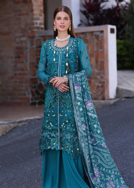 Noor By Saadia Asad - Schiffli Laserkari - D8  Zarish