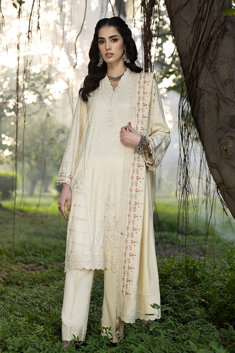 D-0046 - Embroidered Winter Shawl Collection - Lakhany  By LSM