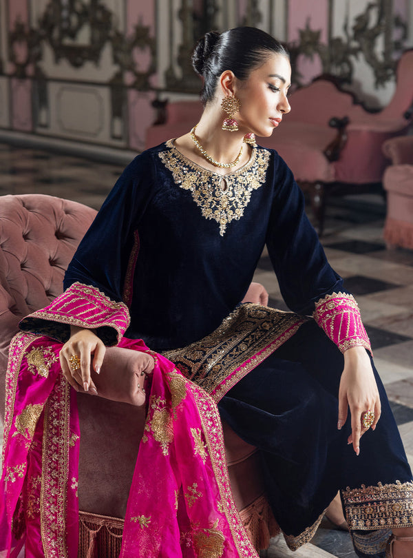 Tara -  Velvet Unstitched`24 - Zainab Chottani