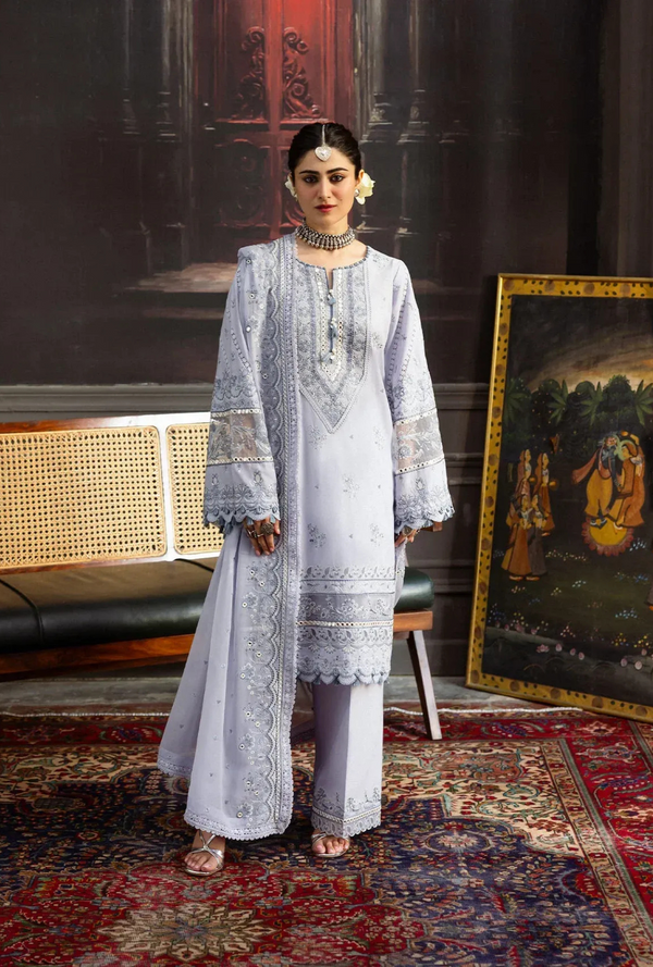 09 - Celestial - Karandi With Embroidered Chiffon - Kahf