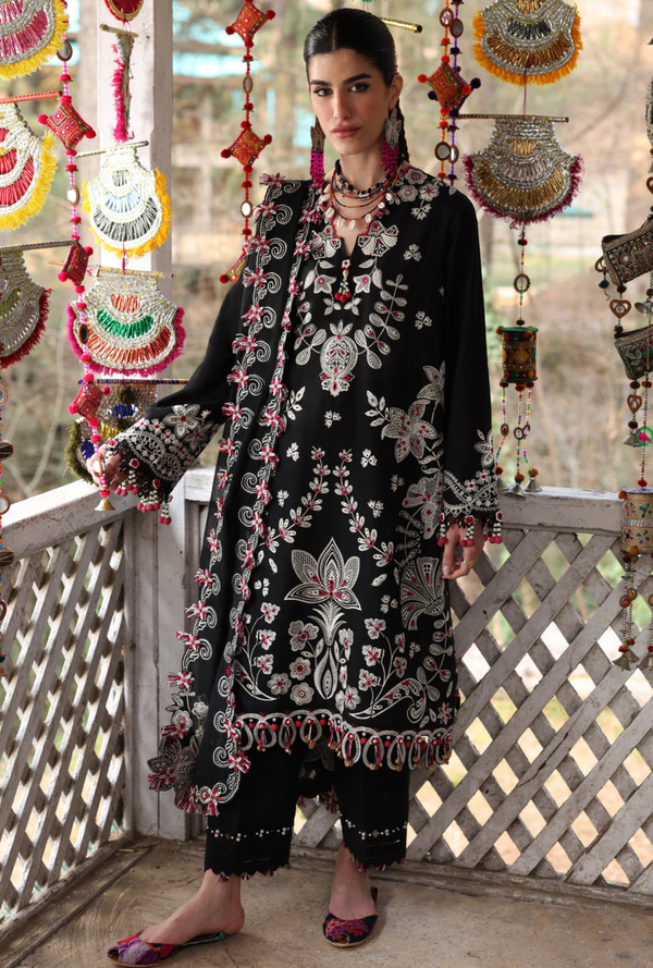 Aabroo (ZL25-05 B) - Neelum Unstitched Lawn`25 - Zaha