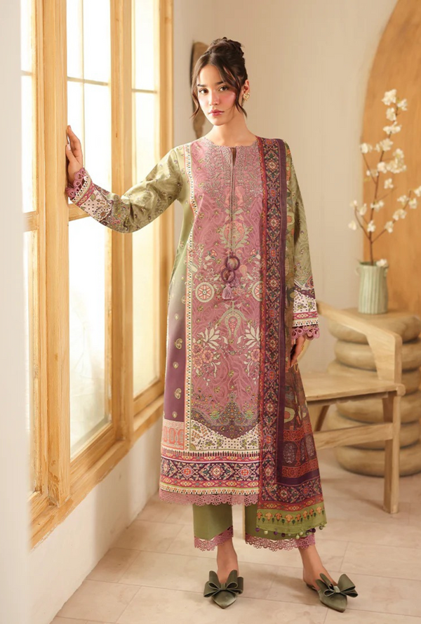 RNZ02A Ruhaab - Pareesa Printed Cambric - Roheenaz