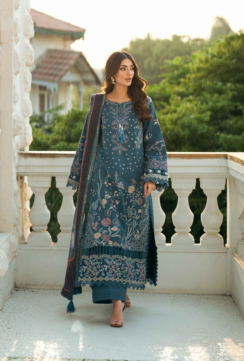 FNS - 6A - Serenity Embroidered & Pure Woolen Shawl - Florent