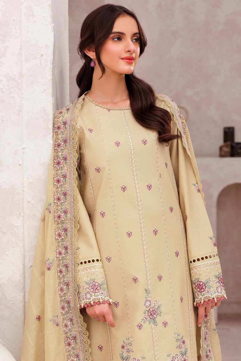 Surreal Beige - Bahar Embroidered Lawn - Farasha