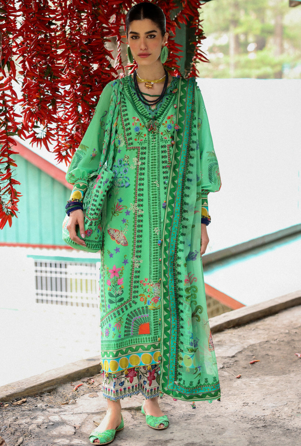 Amani (ZL25-06 A) - Neelum Unstitched Lawn`25 - Zaha