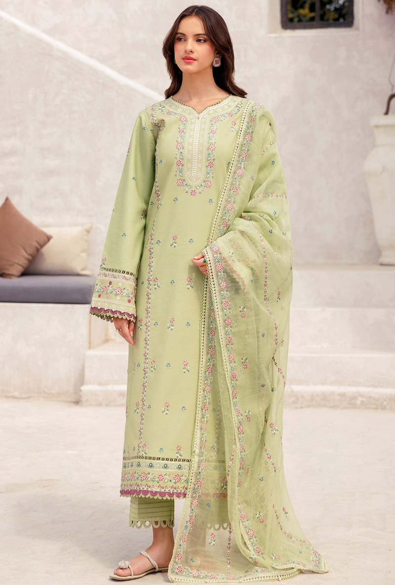 Tropical Orchid - Bahar Embroidered Lawn - Farasha