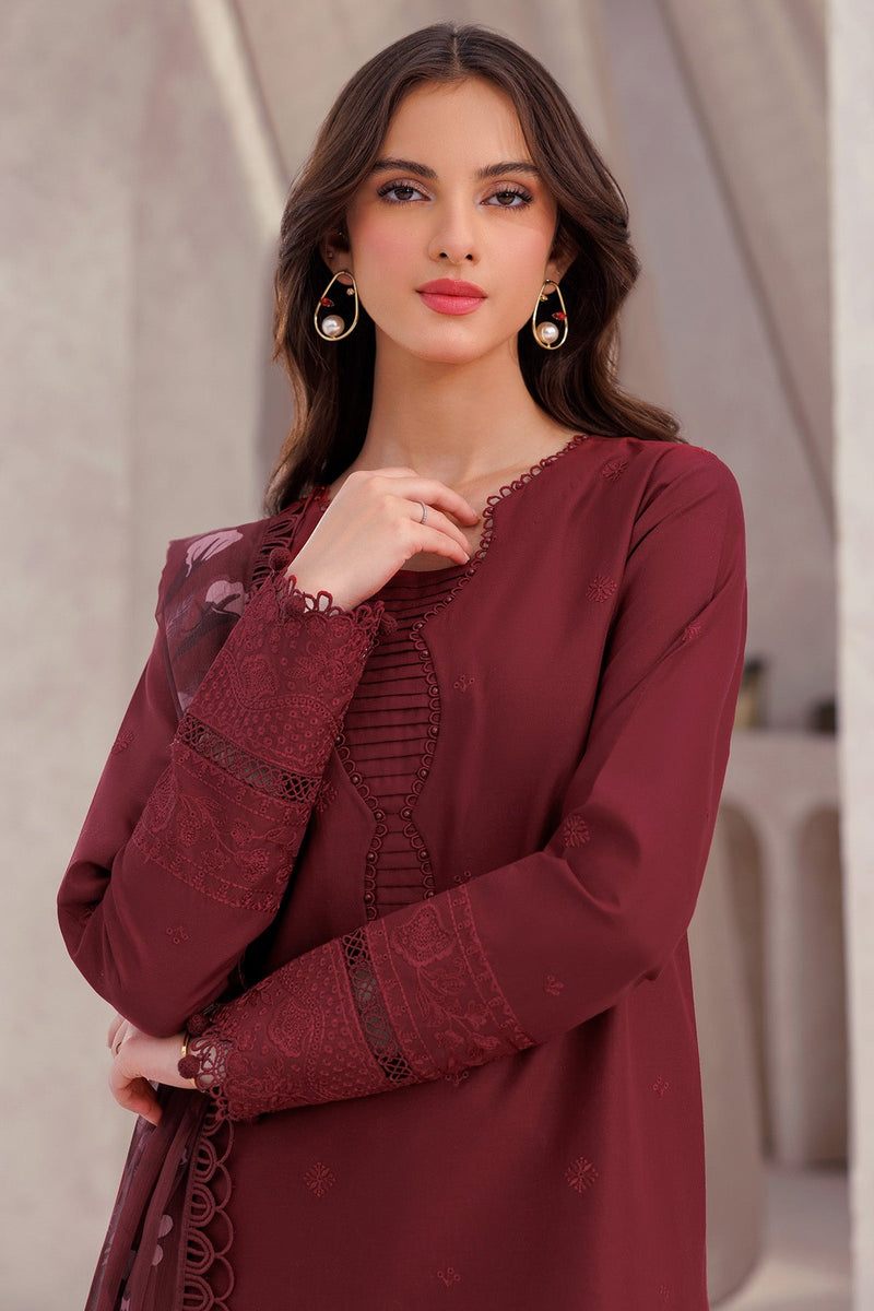 Regal Orchid - Bahar Embroidered Lawn - Farasha