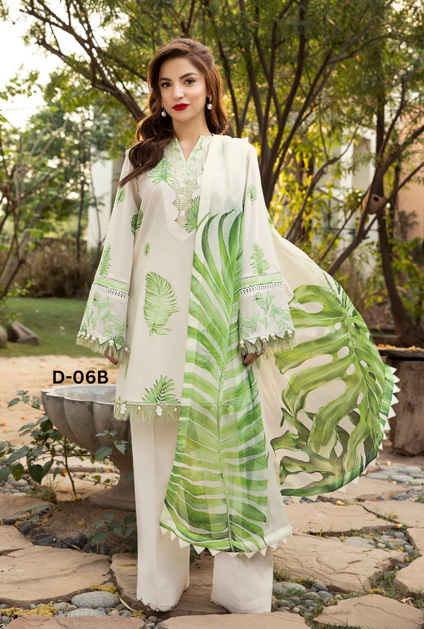 D06-B - M Basics Unstitched Lawn- Maria B