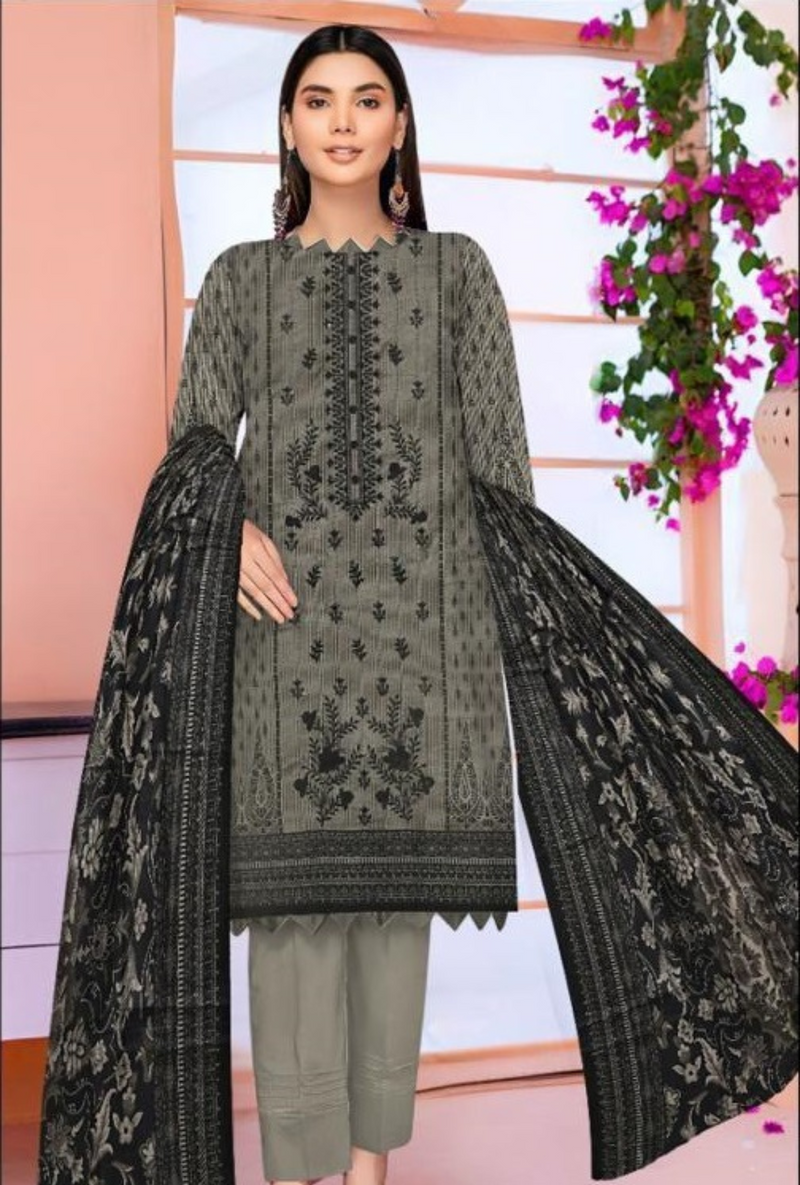 D-90025-B - Khaddar Embroidered - Bin Sudais