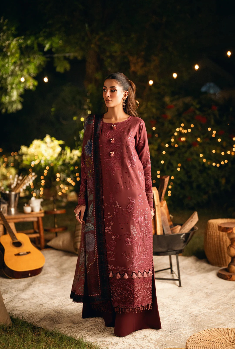 FNS - 6B - Serenity Embroidered & Pure Woolen Shawl - Florent