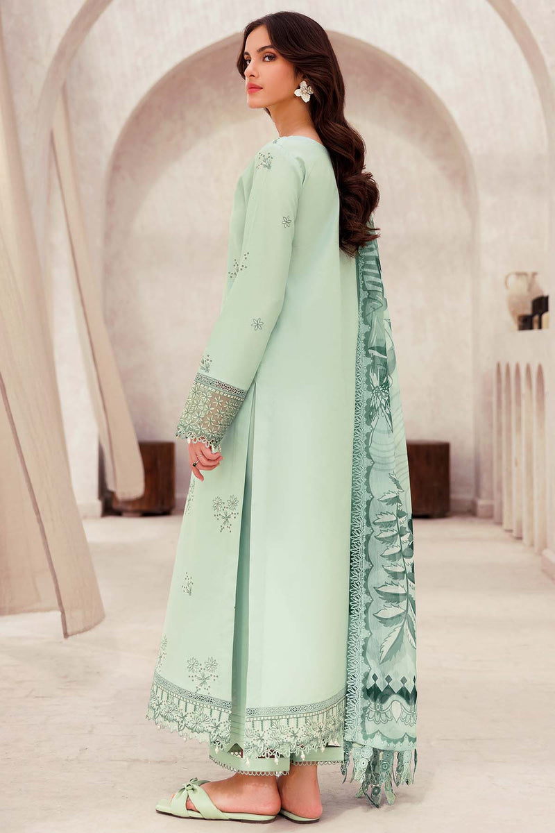 Aqua Cascade - Bahar Embroidered Lawn - Farasha