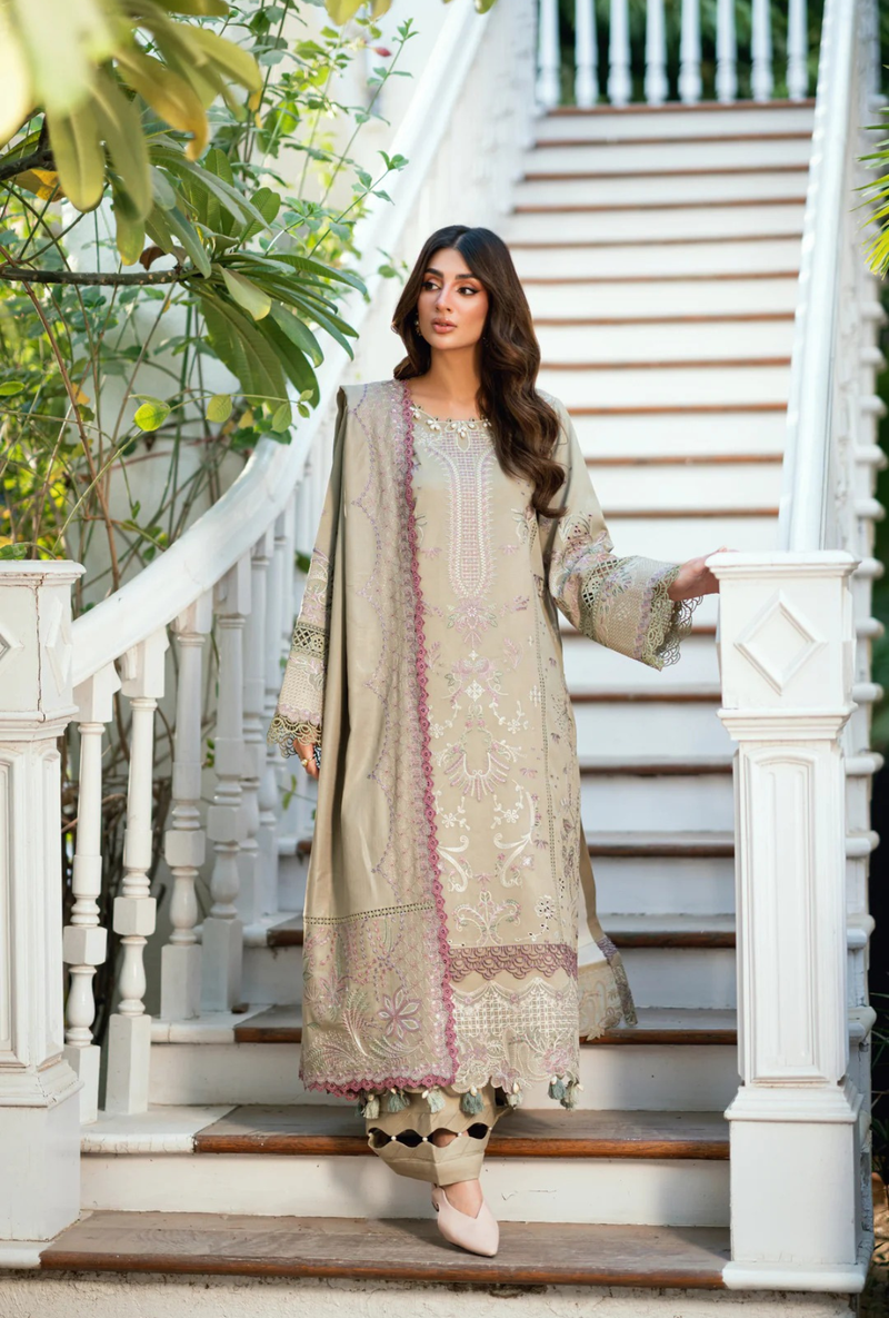 FNS - 7A - Serenity Embroidered & Pure Woolen Shawl - Florent