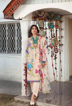 Alya (ZL25-07 B) - Neelum Unstitched Lawn`25 - Zaha