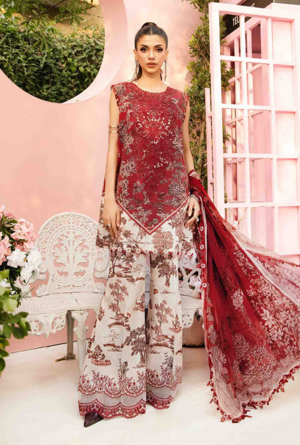 D08-A - M.Prints Unstitched Lawn - Maria .B