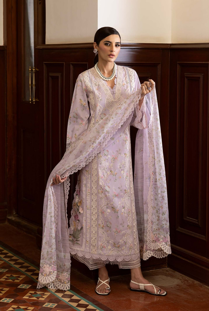 SWEET OPEL 8-A - Bloom Unstitched Lawn - Saira Shakira