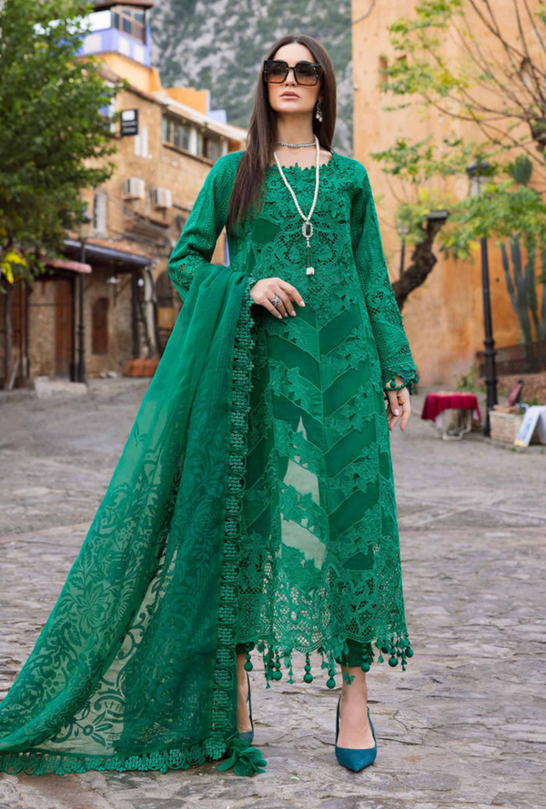 D-2508-B - Voyage a`Luxury Unstitched Lawn `25 - Maria.B