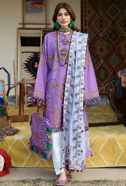 Zariah (ZL25-09 A) - Neelum Unstitched Lawn`25 - Zaha