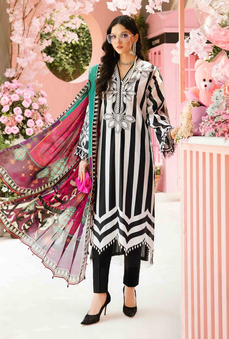 D09-B - M.Prints Unstitched Lawn - Maria .B