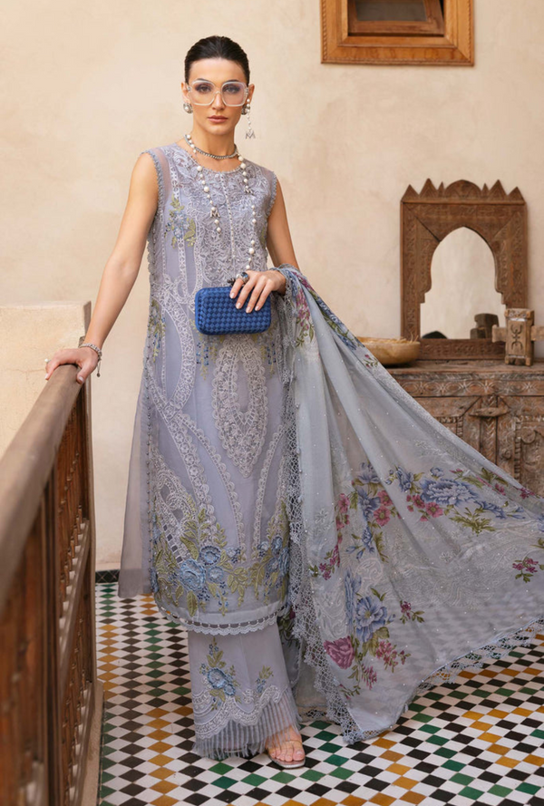 D-2509-B - Voyage a`Luxury Unstitched Lawn `25 - Maria.B