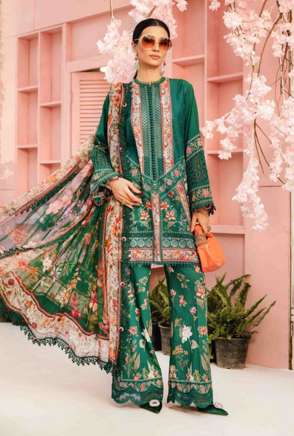 D10-A - M.Prints Unstitched Lawn - Maria .B