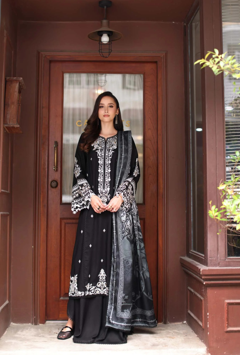 D10 - A - Noor Winter Embroidered Printkhaas - Noor by Sadia Asad