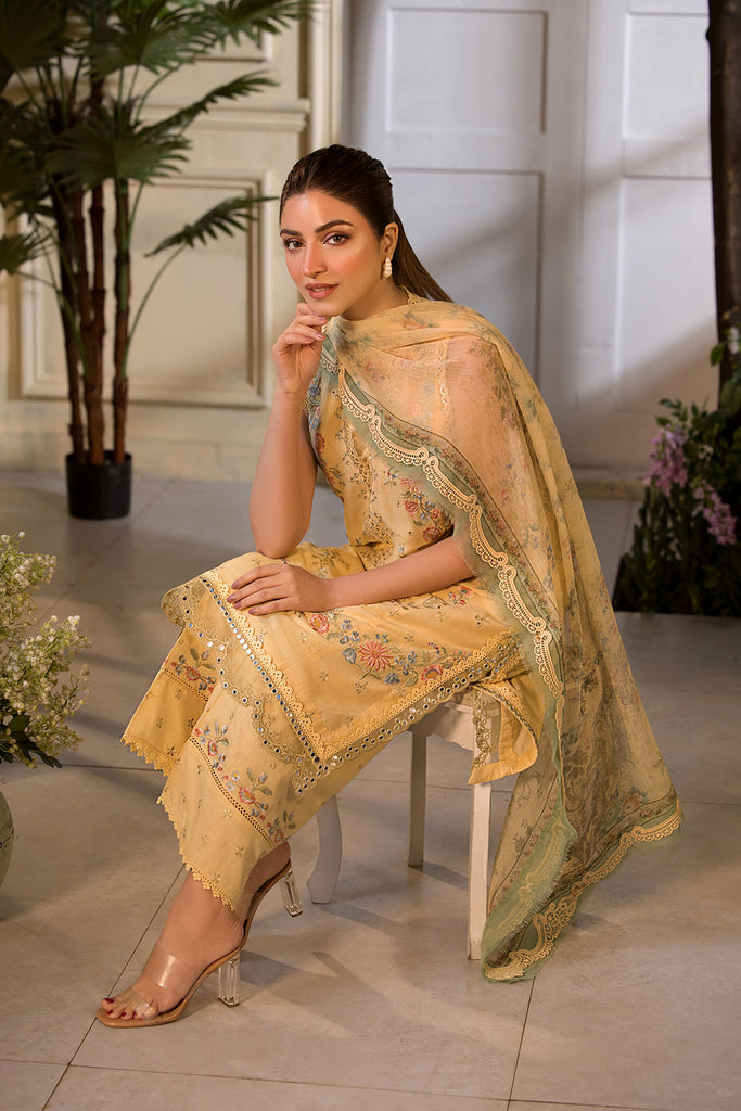 VT25-1B - Vital Unstitched Lawn`25 - Sobia Nazir