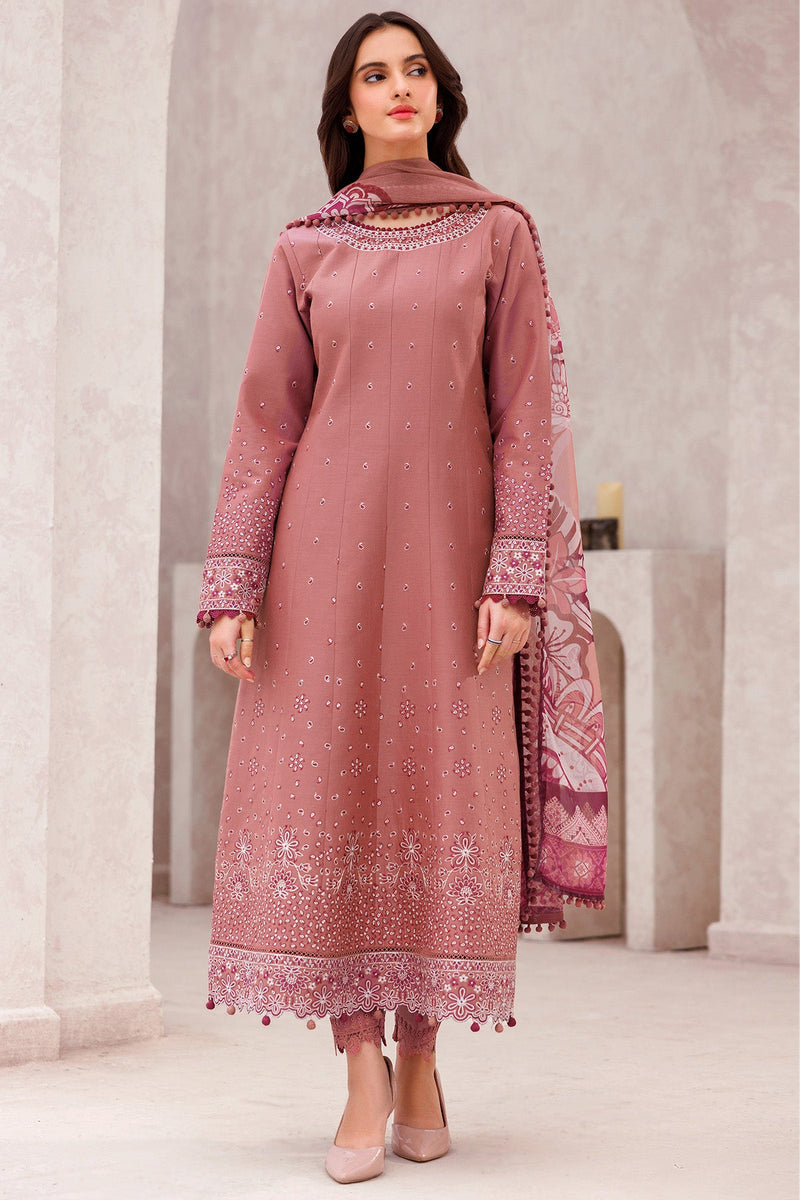 Pink Whisper - Bahar Embroidered Lawn - Farasha