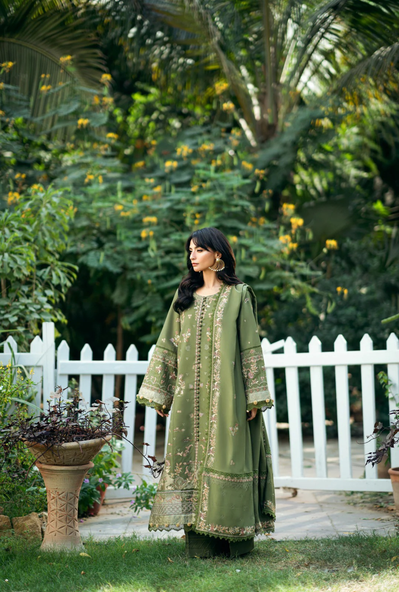 FNS - 1A - Serenity Embroidered & Pure Woolen Shawl - Florent