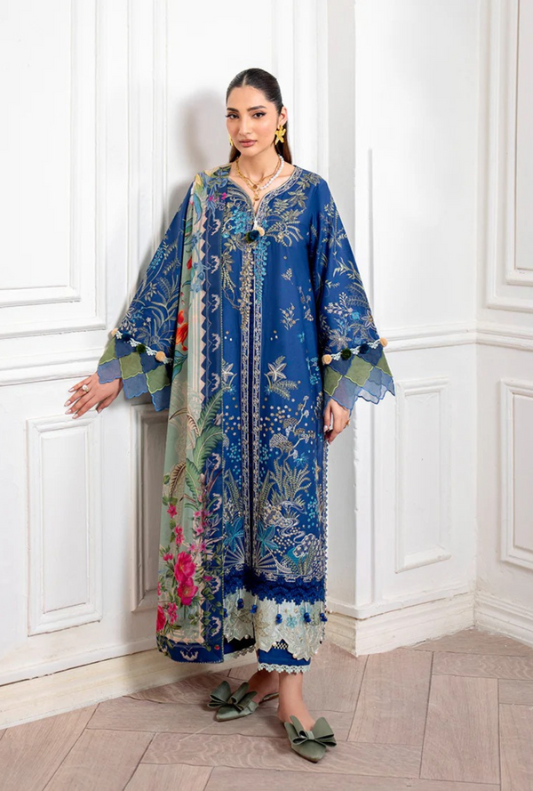 Insha 1A - Aezel Embroidered Cambric - Roheenaz