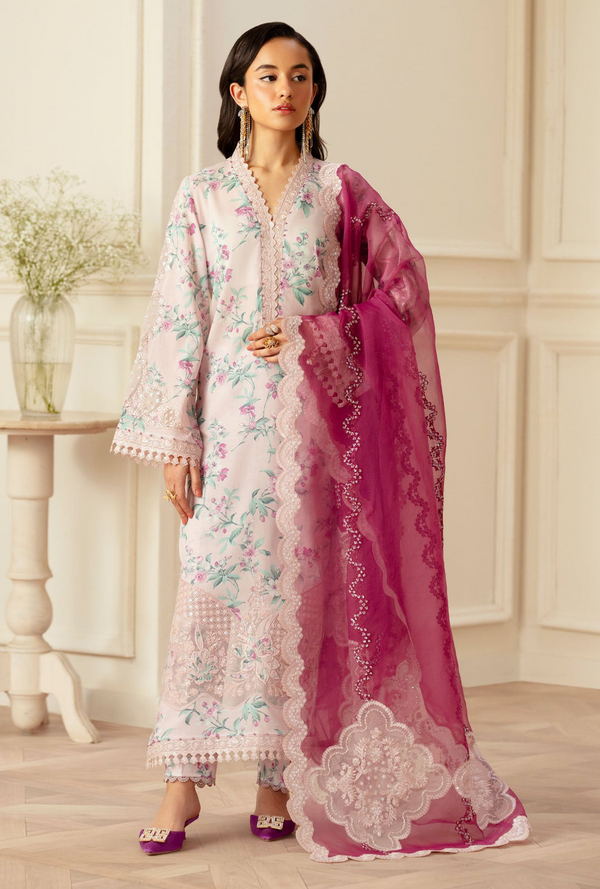 FE01 - Feya Unstitched Lawn `25 - Nureh