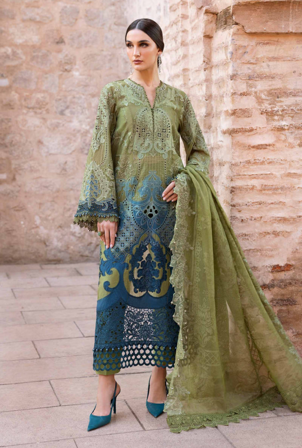 D-2501-A - Voyage a`Luxury Unstitched Lawn `25 - Maria.B