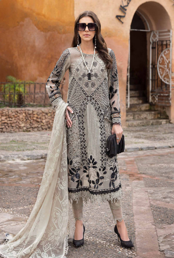 D-2510-B - Voyage a`Luxury Unstitched Lawn `25 - Maria.B