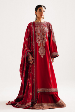 D-08  - Embroidered Unstitched Winter - Zara Shahjahan