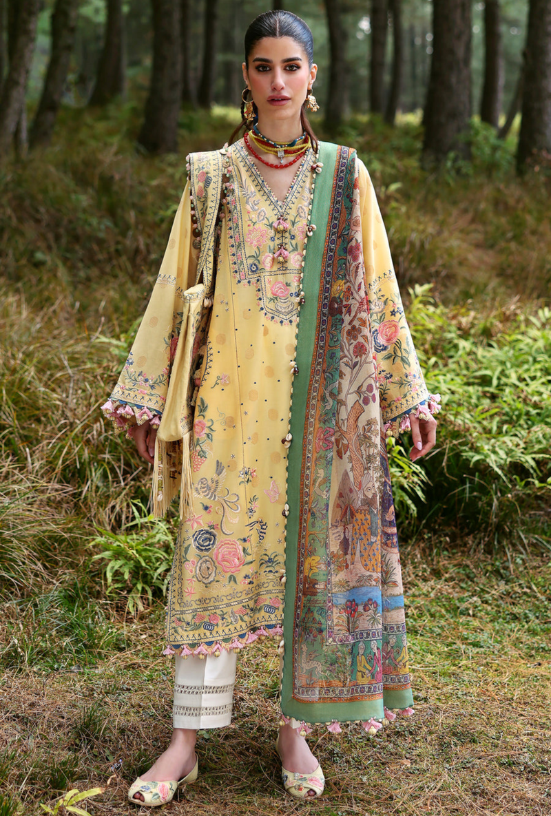 Zuri (ZL25-12 A) - Neelum Unstitched Lawn`25 - Zaha