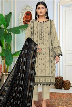 D-90048-B - Khaddar Embroidered - Bin Sudais