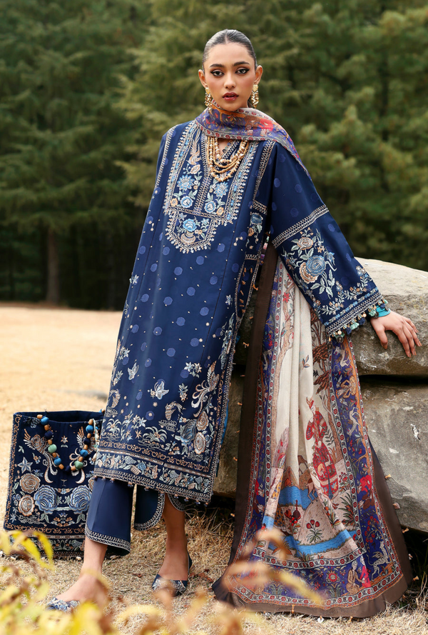 Zuri (ZL25-12 B) - Neelum Unstitched Lawn`25 - Zaha