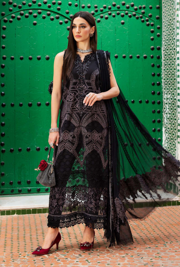 D-2512-B - Voyage a`Luxury Unstitched Lawn `25 - Maria.B