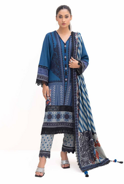 DH-42009 - 3 Pc Unstitched Printed - Gul Ahmed