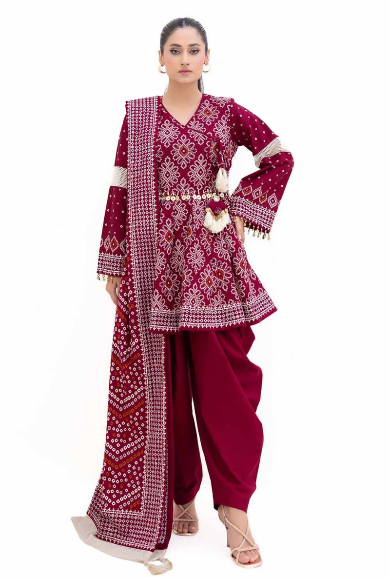 K-42002T - 3 Pc Unstitched Printed - Gul Ahmed