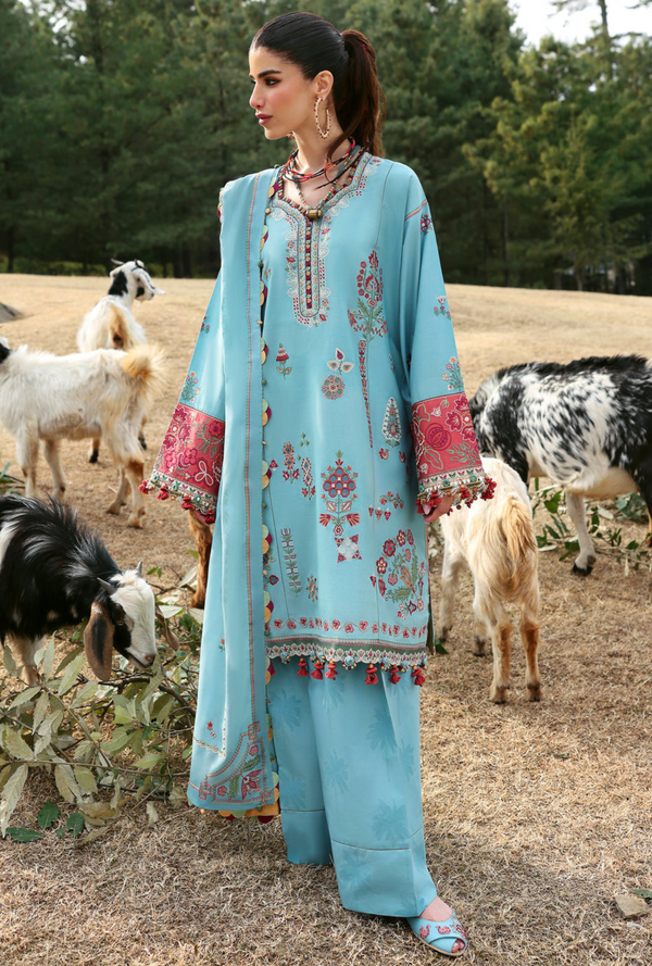 Rhea (ZL25-14 A) - Neelum Unstitched Lawn`25 - Zaha