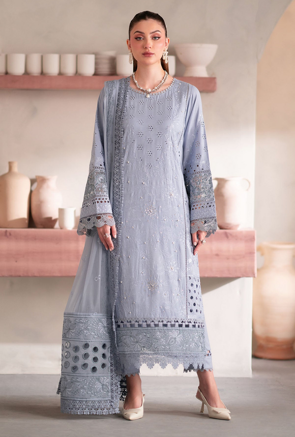 NE-103 - Embroidered Chikankari Khadder - Nureh