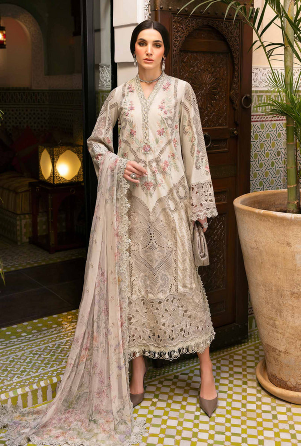 D-2514-B - Voyage a`Luxury Unstitched Lawn `25 - Maria.B