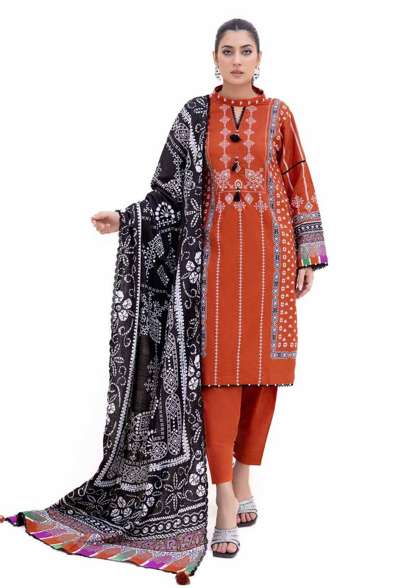 K-42008L - 3 Pc Unstitched Printed - Gul Ahmed