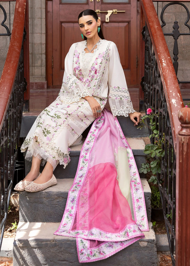 ZERENE 1-A - Bloom Unstitched Lawn - Saira Shakira