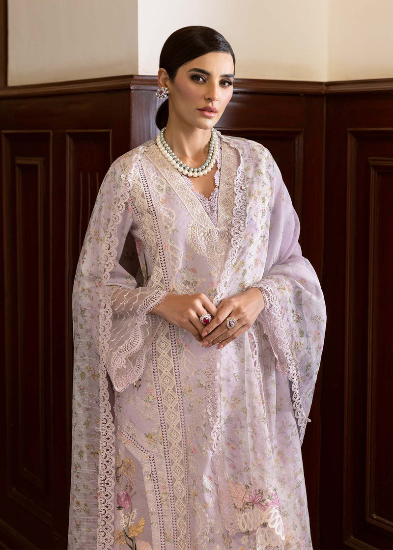 SWEET OPEL 8-A - Bloom Unstitched Lawn - Saira Shakira