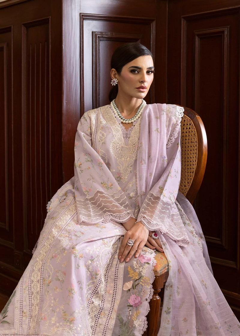 SWEET OPEL 8-A - Bloom Unstitched Lawn - Saira Shakira