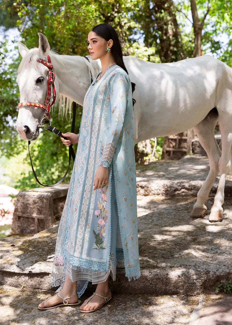 SWEET OPEL 8-B - Bloom Unstitched Lawn - Saira Shakira