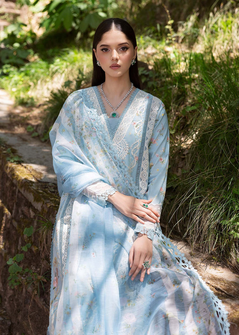 SWEET OPEL 8-B - Bloom Unstitched Lawn - Saira Shakira