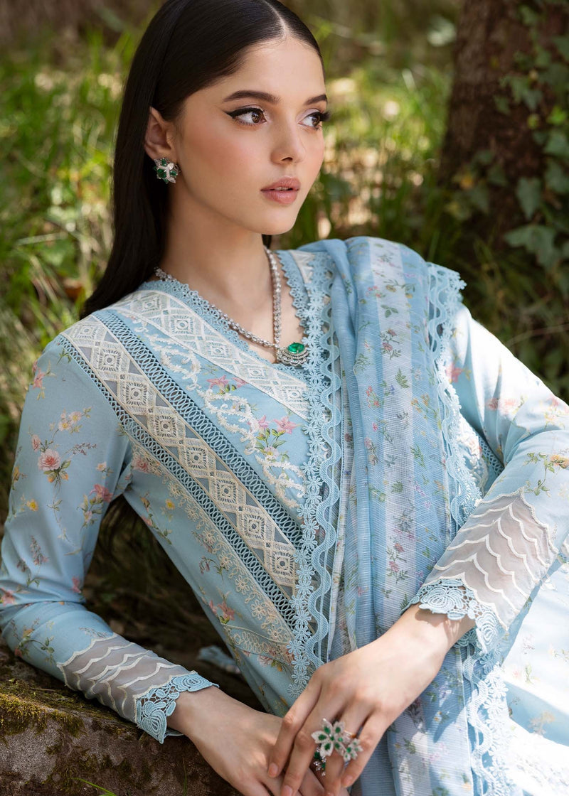 SWEET OPEL 8-B - Bloom Unstitched Lawn - Saira Shakira