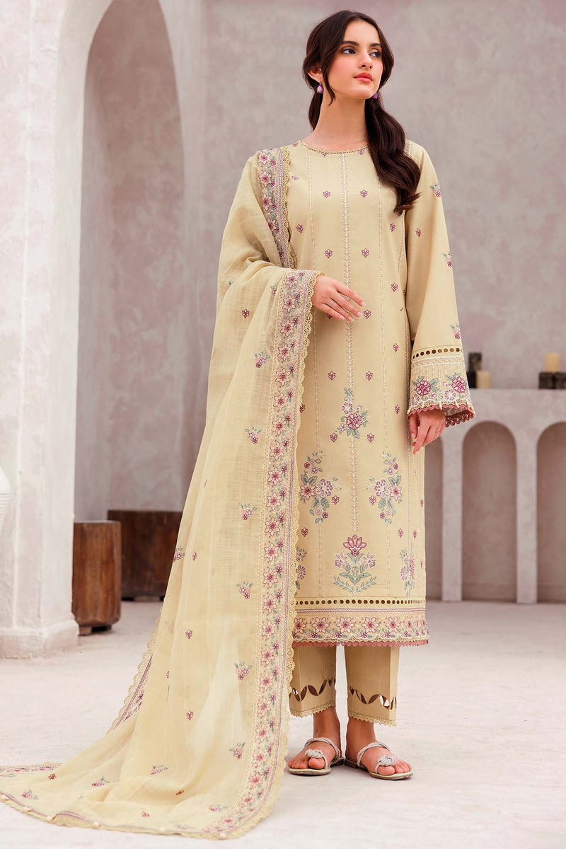 Surreal Beige - Bahar Embroidered Lawn - Farasha